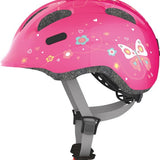 Abus Smiley 2.0 pink sommerfugl cykelhjelm