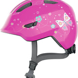 Abus Smiley 3.0 pink sommerfugl børnecykelhjelm
