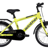 Winther 150 grøn/gul 16" børnecykel