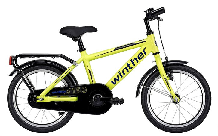 Winther 150 grøn/gul 16" børnecykel