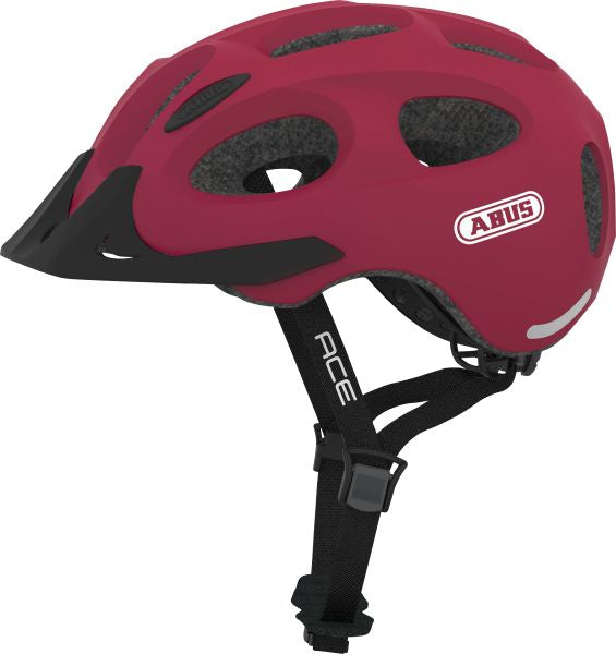 Abus Youn-I kirsebær rød cykelhjelm (58-61 cm)