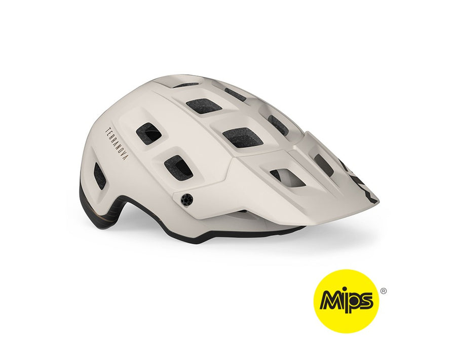 MET Terranova Mips hvid bronze matt Mountainbike cykelhjelm (56-58 cm)