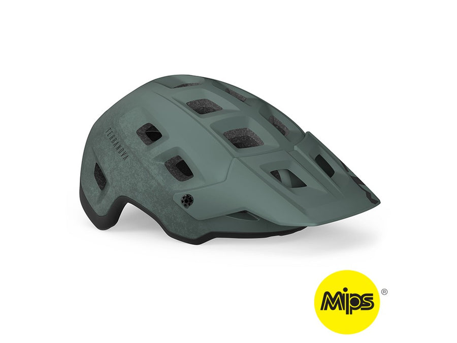 MET Terranova Mips sage grøn sort matt Mountainbike cykelhjelm (56-58 cm)