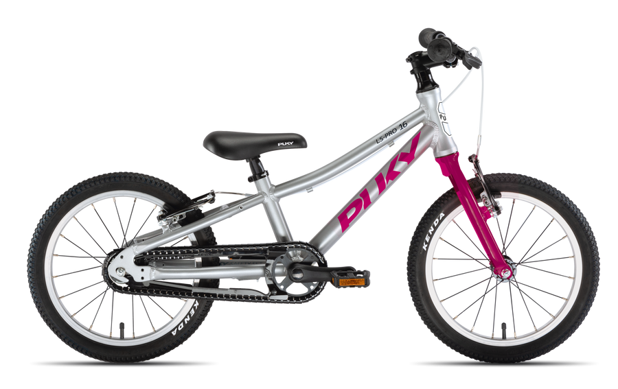 Puky lS-Pro 16" sølv/pink Børnecykel