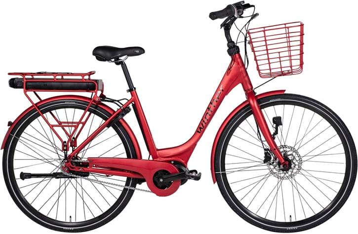 Winther Superbe 2 dame (rød) elcykel m. 7 indvendige gear og 10,4ah batteri